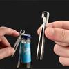 TC4 Titanium Alloy Tweezers Pick Up Clamping EDC Multipurpose Gadget Professional Outdoor Tool  Bottle Opener Crowbar
