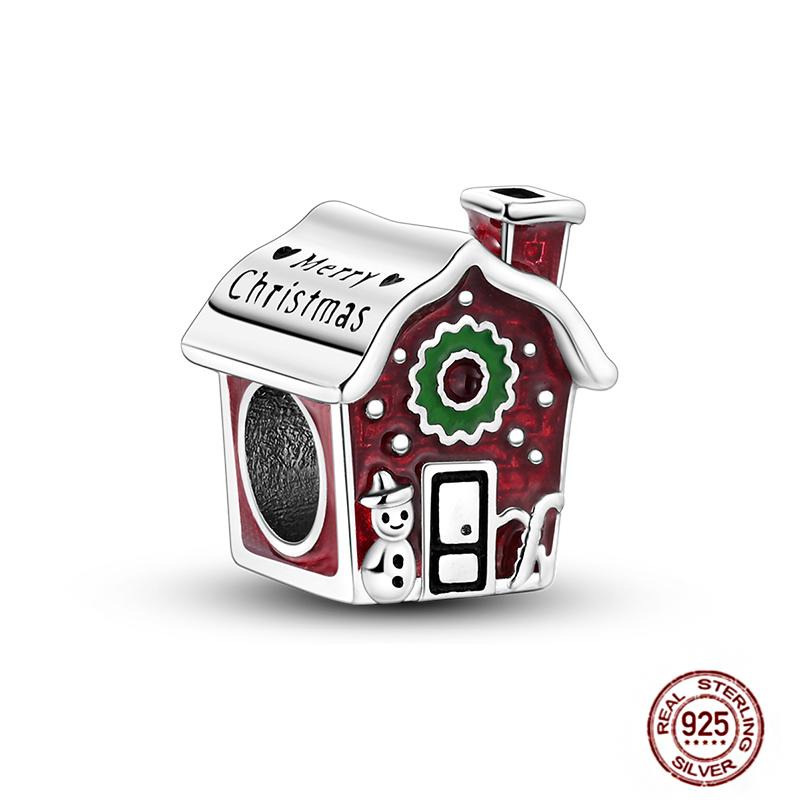 Christmas Charms Copper Fit Pendant Original Bracelets Santa Claus Snowflake Tree Gingerbread Man Beads Diy Jewelry