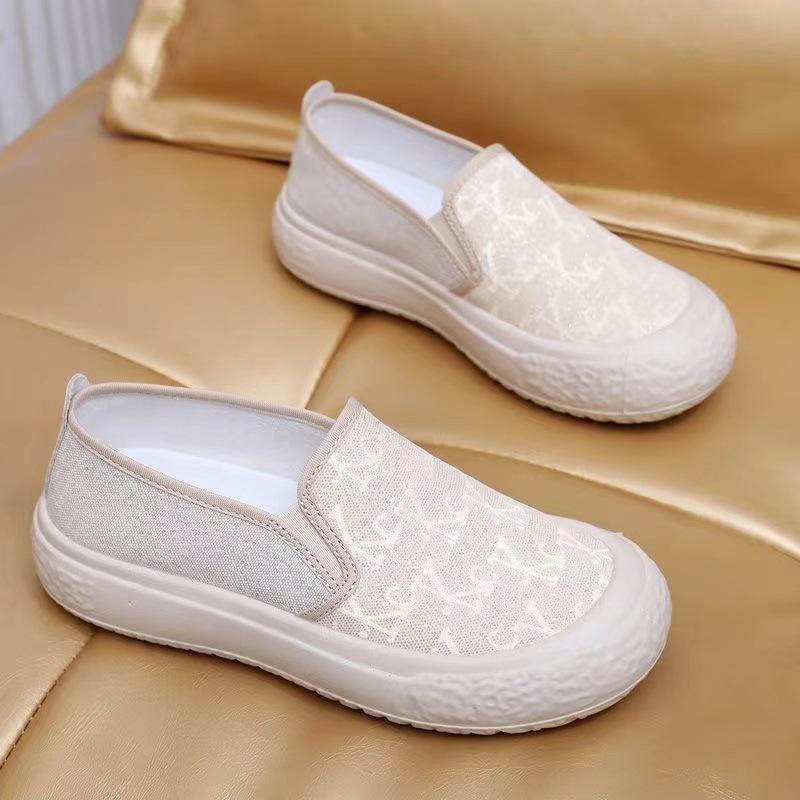 

New Thick-soled Fisherman Shoes for Lazy Women Casual and Breathable Women s Single Shoes 40 бежевий