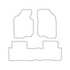 [BLM]KI012 Red - Set of Velour Floor Mats To Fit Kia Carens III 5-seat 2006-2012 - Red Trim