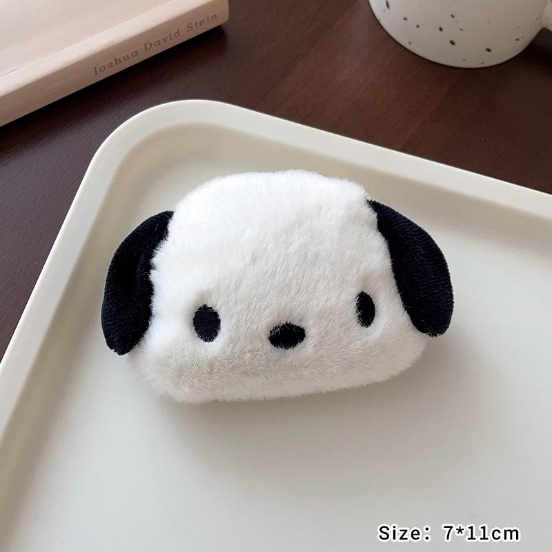 Japanese Kawaii Sunflower Panda Plush Brooch - Adorable Pin for Clothes, Bags, and Accessories.