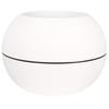RIVIERA GRANIT BOULE Round Flower Box - Plastic - Diameter 40 Cm - White