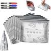 30pcs Reusable Vacuum Storage Bags with 3 Pens