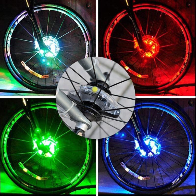 Wheel Bike Hub Lights Kit 7 Colors Usb Rechargeable Safety Waterproof Light