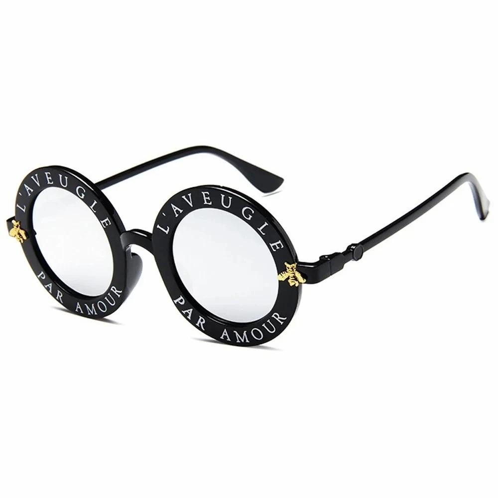 

Small Round Women Sunglasses Vintage Shades Black Metal Color Sun Glasses For Female Fashion Designer New As Picture