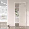 Blackout Accordion Style Magnetic Screen Door 100x230cm/39.4x90.6in for Closet Pleated Folding Doorway Curtain Accordion Door Interior Room Divider
