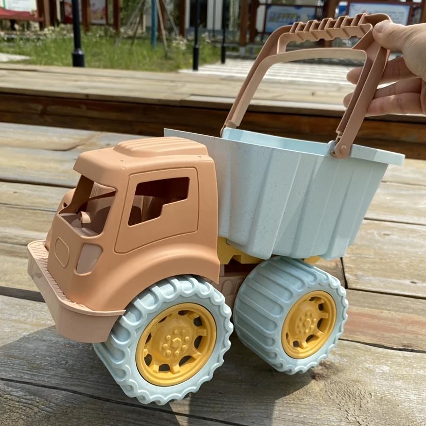 1pc Kids Dump Truck Toy  Pull Back Tiltable Bucket,Durable Plastic Construction Vehicle for Beach,Snow,Sand Play Educational Engineering Car