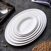 White Ceramic Irregular Oval Fish Plate