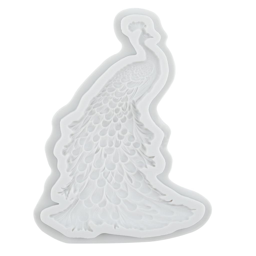 Pfau Silikonform Pfau Fondantformen Kuchen Dekorationswerkzeuge Themenkuchen Dessert Dekoriert Schokoladenbonbonform