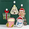 Cartoon Gingerbread Man Snowman Coral Fleece Towel Christmas Hand Towel Christmas Home Kitchen Bathroom Decoration Xmas Gifts