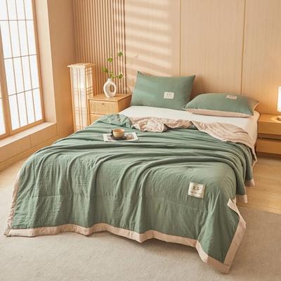 New 7A Antibacterial Wash Cotton Soybean Summer Cool Quilt Home Textile Pure Color Breathable Comfortable Quilt