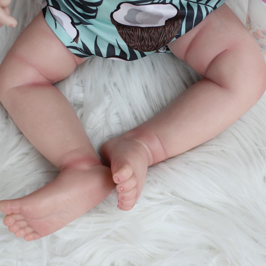 BZDOLL 60 cm 3D-maling Hud Myk Silikon Reborn Baby For Girl Realistisk Prinsesse Småbarn Art Dukke Klut Blondt hår med vaskulært hår