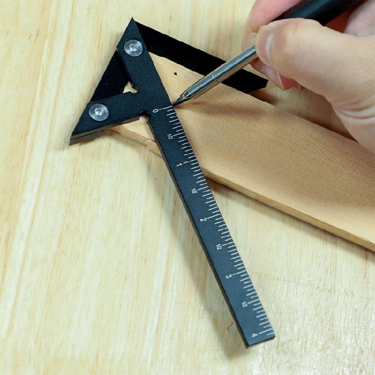 Precisions Ground Right Angles Scribe Square Aluminum Woodworker Rulers Invisible Slot For Woodworking Metal Marking