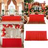 Delicate Pearls Tulle Table Skirt For Weddings Easy Assembly Table Drape Decorative Table Cloth for Formal Occasion Setup