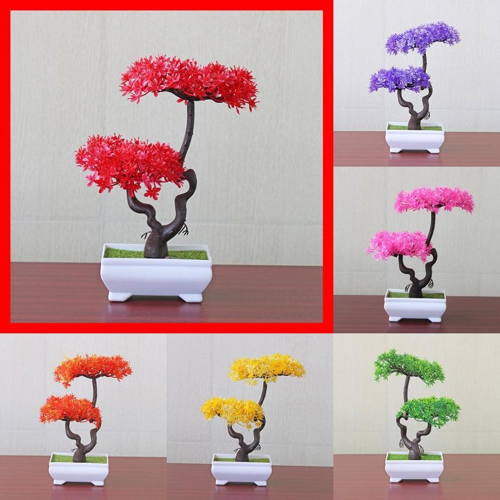 Indoor Decorative Plastic Bonsai Potted Plant For Home Decor