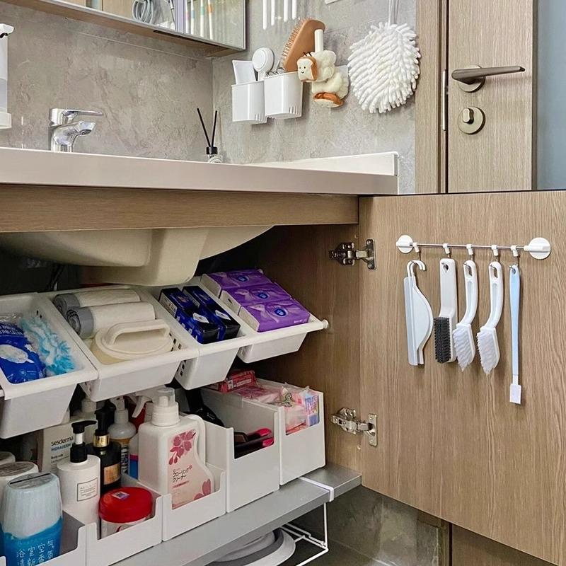 Badezimmer Waschbecken Unterschrank Ausziehbarer Lagerregal - Unter dem Waschbecken Kosmetik Organizer