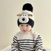 Winter Hat Ball Warm Double Layer Knit Beanie Cute Fashionable Soft Light Beige-Friendly Suitable for Outdoor Walking, Skiing