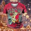 Christmas Casual Apparel Fun Santa Claus Pattern 3D Print T-Shirt O-Neck Short Sleeve Tee