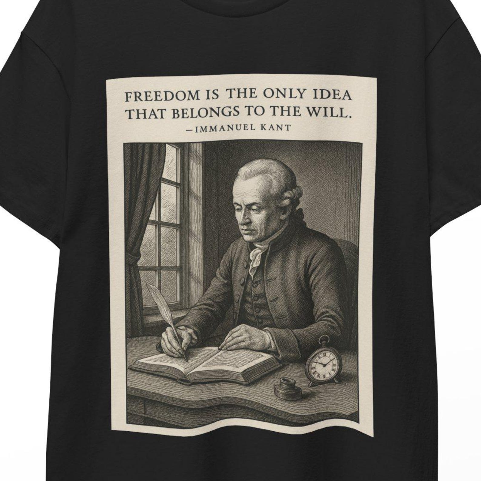 Kant Philosophy T-Shirt Funny Immanuel Kant Quote Tee for Philosophy Students,Professors, or Teachers Who Love Deep Thinking and Smart Humor S