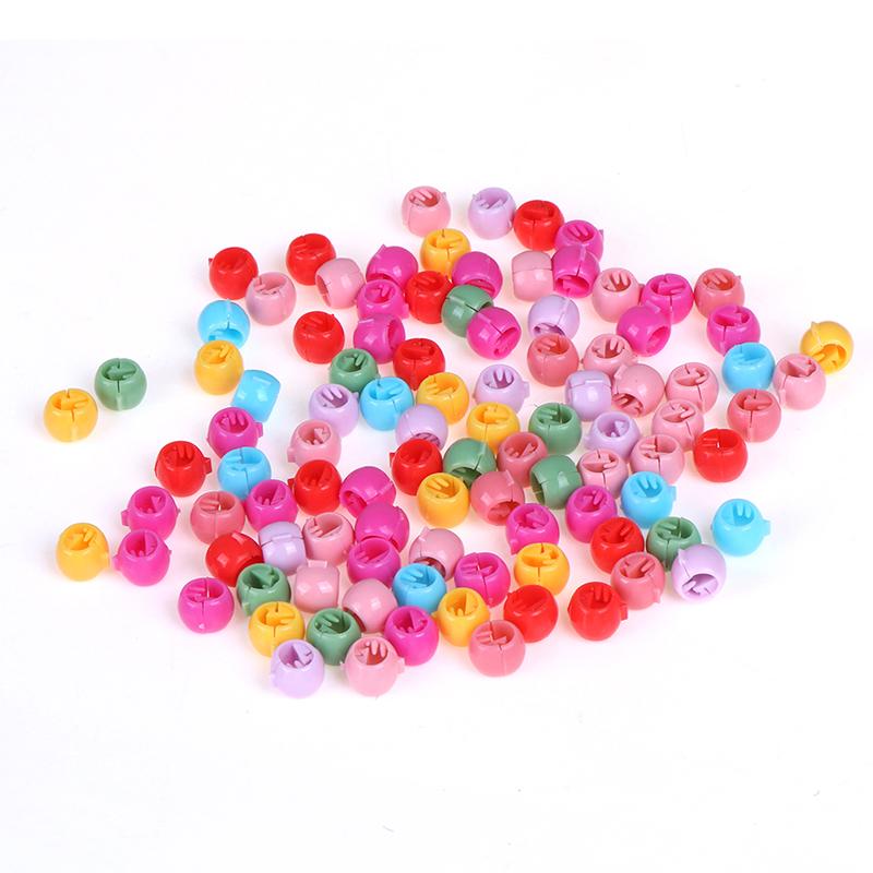 100 Pcs Mini Hair Claw Clips For Women Girls Cute Candy Colors Beads Headwear