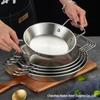Gold Thickened Stainless Steel Seafood Plate with Handles - Korean Style for Crawfish, Fries, Fried Chicken, and Rice.