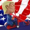 DINOBROS President Donald Trump 2024 Toy Figure Riding Bike Funny Rev Up Car Novelty Gag Gift for Trump Fans