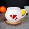 Large Porcelain Mug for Drinking Tea, Herbs, Coffee, Chocolate, Heating XL