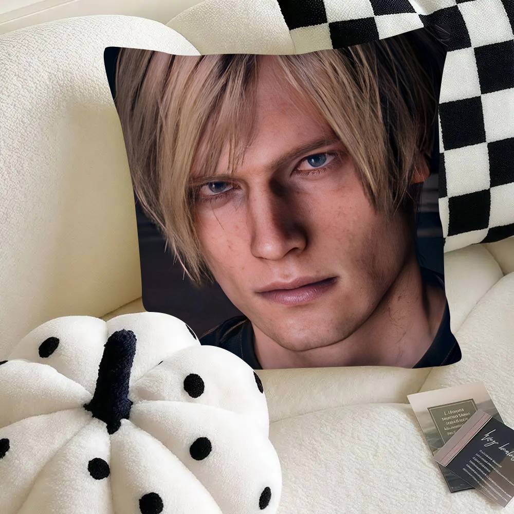 Leon Kennedy R-Resident E-Evil Pillow Case Fashion Square Pillowcase Bedroom Sofa Room Ins Decoration Leisure