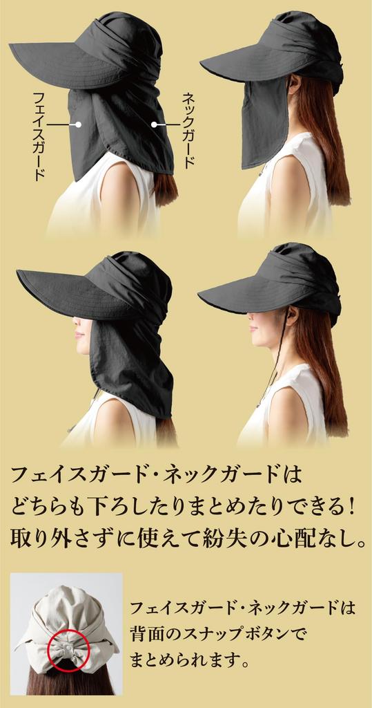Alphax Shine UV Protection Shade Black Women's Hat,