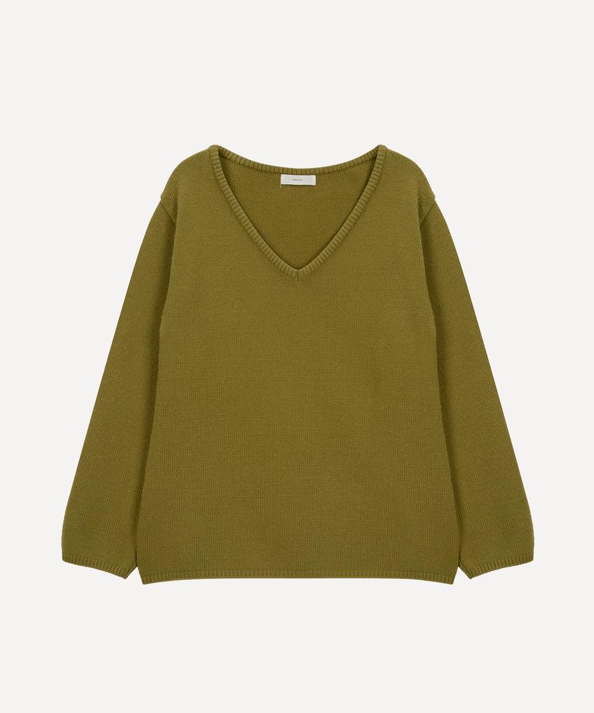 Daenkeudieo Deep Line Wool Knit - Olive