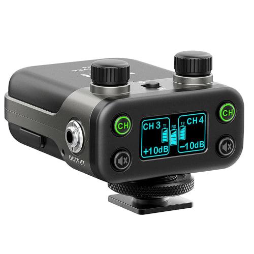 Xvive U5T2 Wireless Pin Microphone System, 2.4GHz Digital Wireless System, 2-Channel (TX+TX+RX Kit), Certified by Technical Standards Approvals in Jap