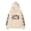 Jujutsu Kaisen Men Women Fleece Hoodie Jujutsu Kaisen Front Back Graphic Kanji Print Autumn Winter Anime Streetwear Hooded Sweatshirt