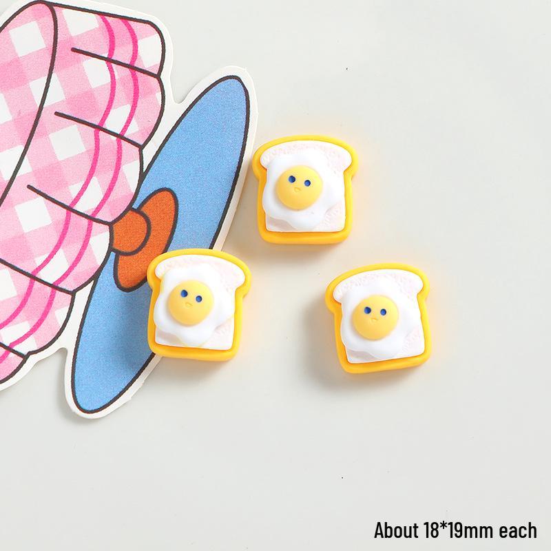 Big Eyes Cheese Resin Toy - Handmade DIY Accessories: Fridge Magnet, Shoe Buckle, Hair Accessory