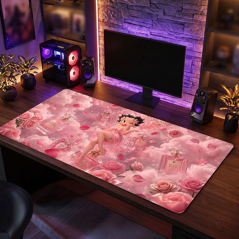 Big Mouse PadBetty Boop Extended Soft Desk Mat Gaming Office Computer Table Decor Mat