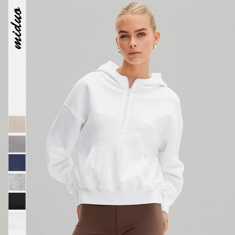 

Half Zip Hoodie Pullover Hoodie Long Sleeved Top S