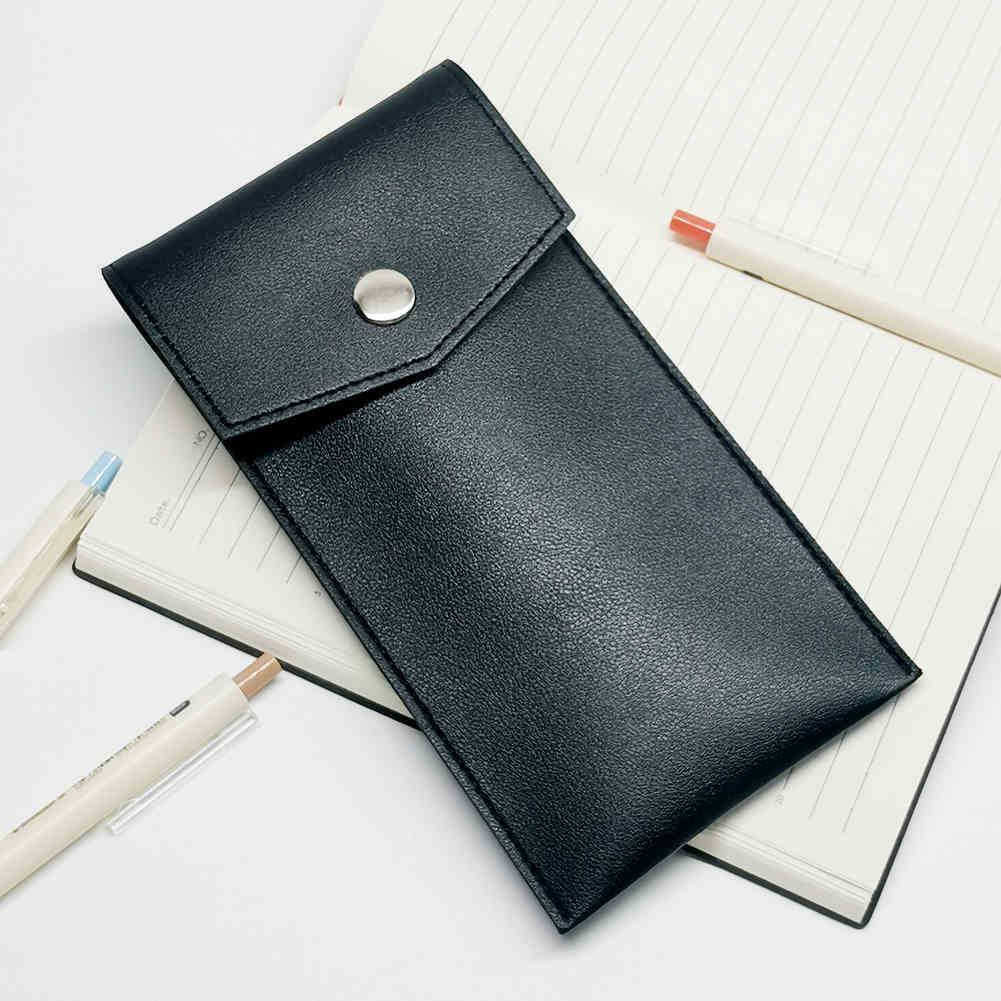 Large Capacity PU Leather Ballpoint Pen & Glasses Storage Bag