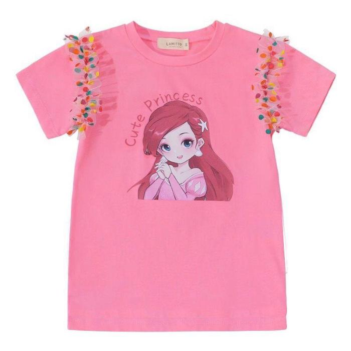 Girls Summer Cartoon Short Sleeve T Shirt Cute and Stylish Casual Top 90