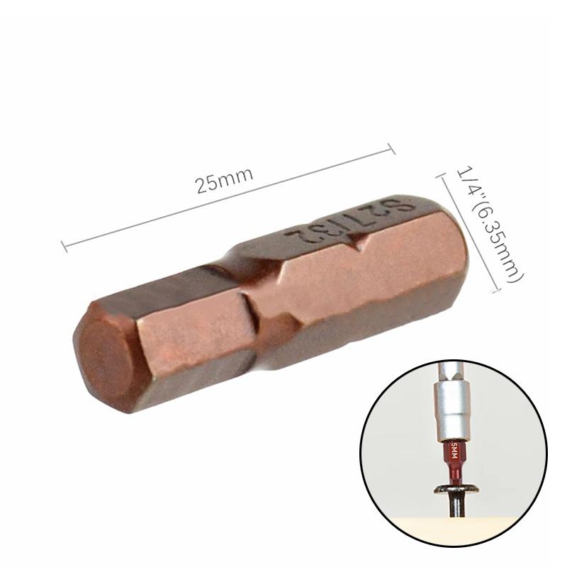 Cheie Allen cu cap hexagonal, set de burghie, 25/60 mm, metrice, imperiale, SAE, șurubelnițe magnetice, biți, burghiu electric, scule de mână, accesorii