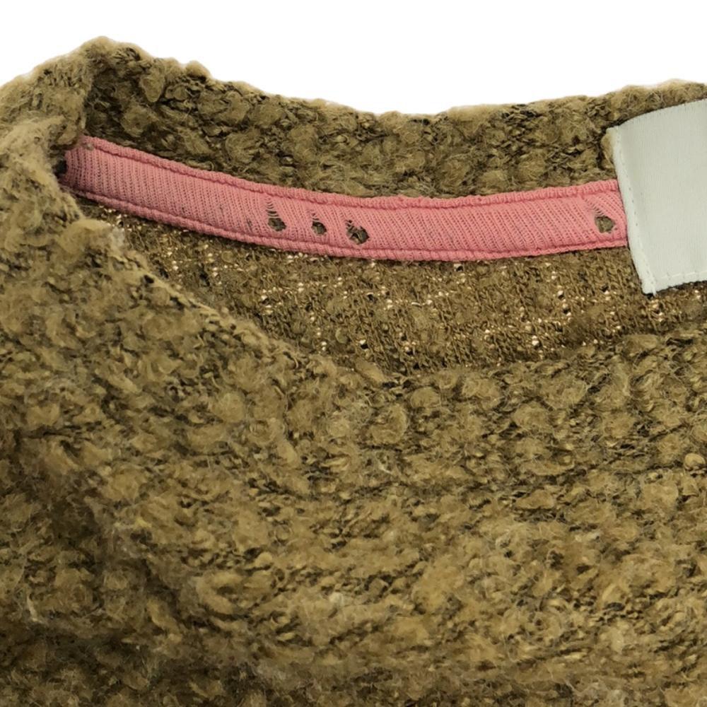 Nische. Hergestellt in Japan 7 Minuten Ärmel Strick Brauner Pullover Damen Gebraucht