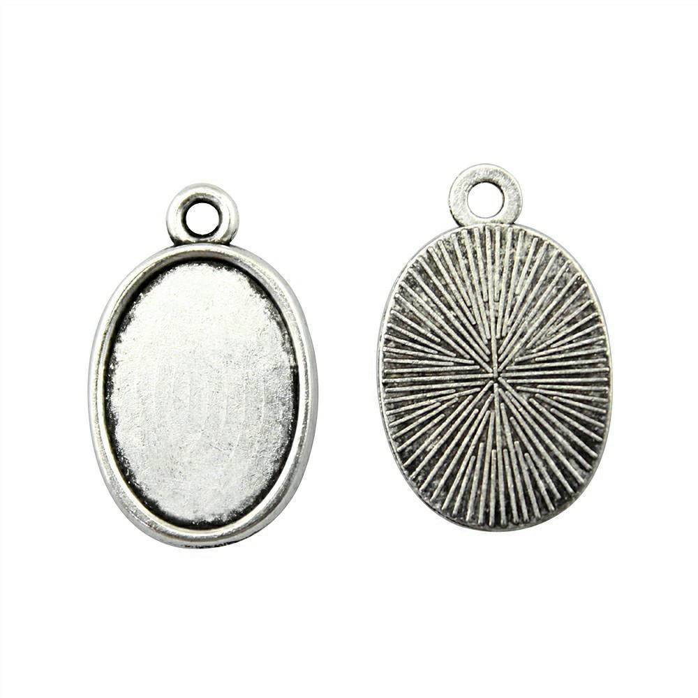 Bezel Connectors For Resin Crafts Fit Oval 13x18mm Photo Glass Dome Frames
