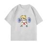 Sailor Moon Hantel Fitness Damen T-Shirt Mädchen Kinder Eltern-Kind Sommer Locker Süß Süß Spaß Kurze Ärmel