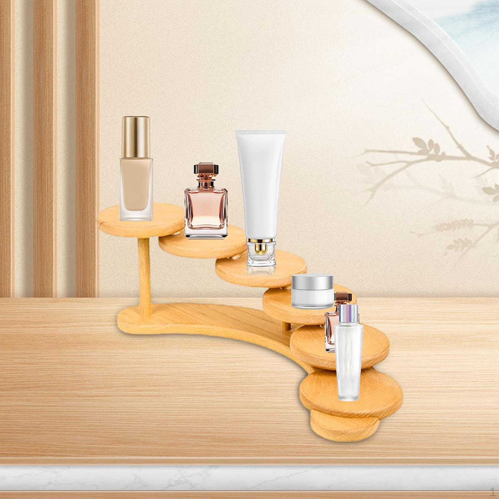 

Display Stand for Cupcakes And Collectibles on Wooden Risers Towards the Right