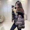 Womens Faux Fur Coat With Oversized Lapel Short Winter Jacket 2026 Collection