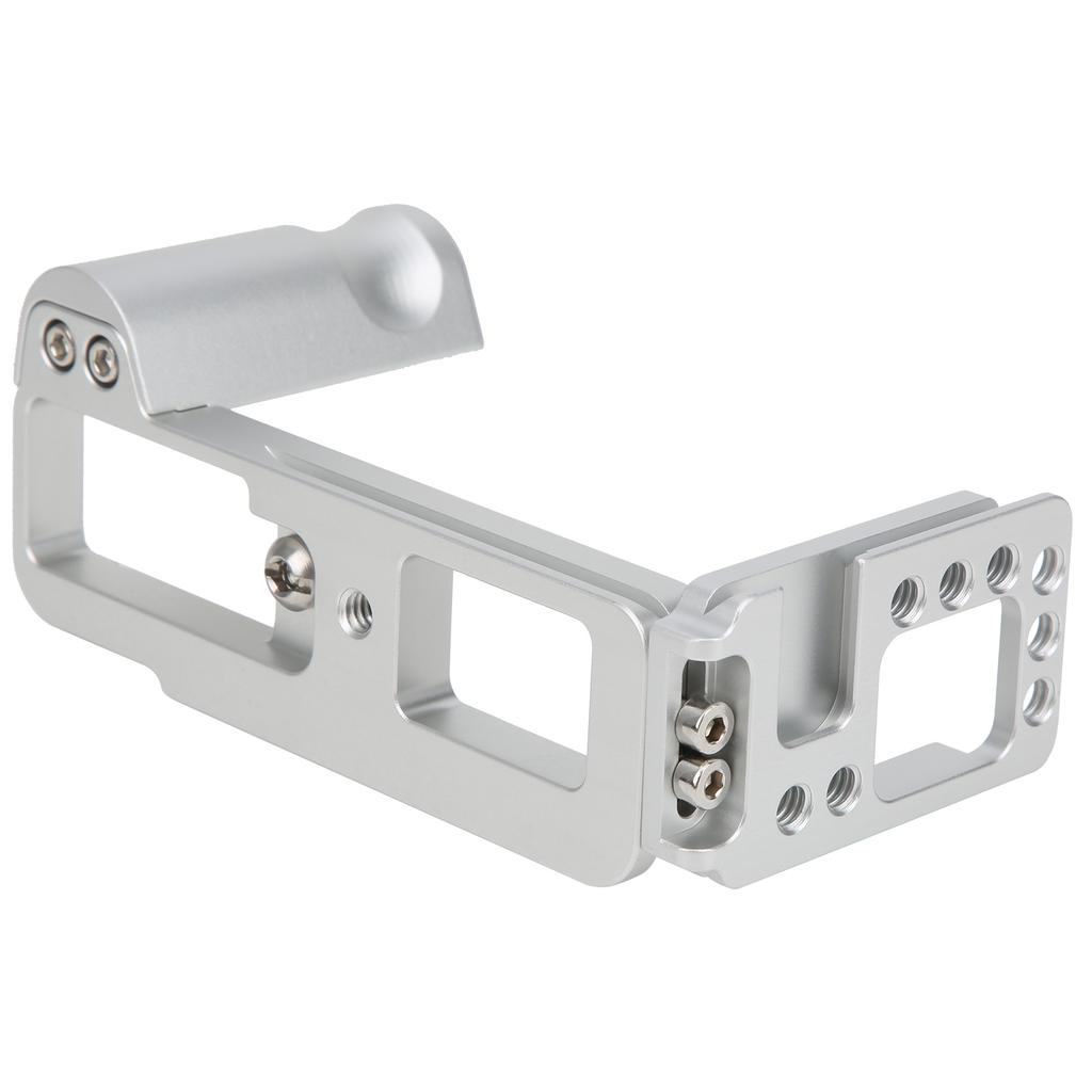Aluminium Alloy Handle L Quick Release Plate Vertical Shooting for Fuji XA7 Camera(silver )