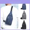 New Trendy Men's Casual Chest Bag Waterproof Oxford Cloth Lightweight And Functional Solid Color Design.