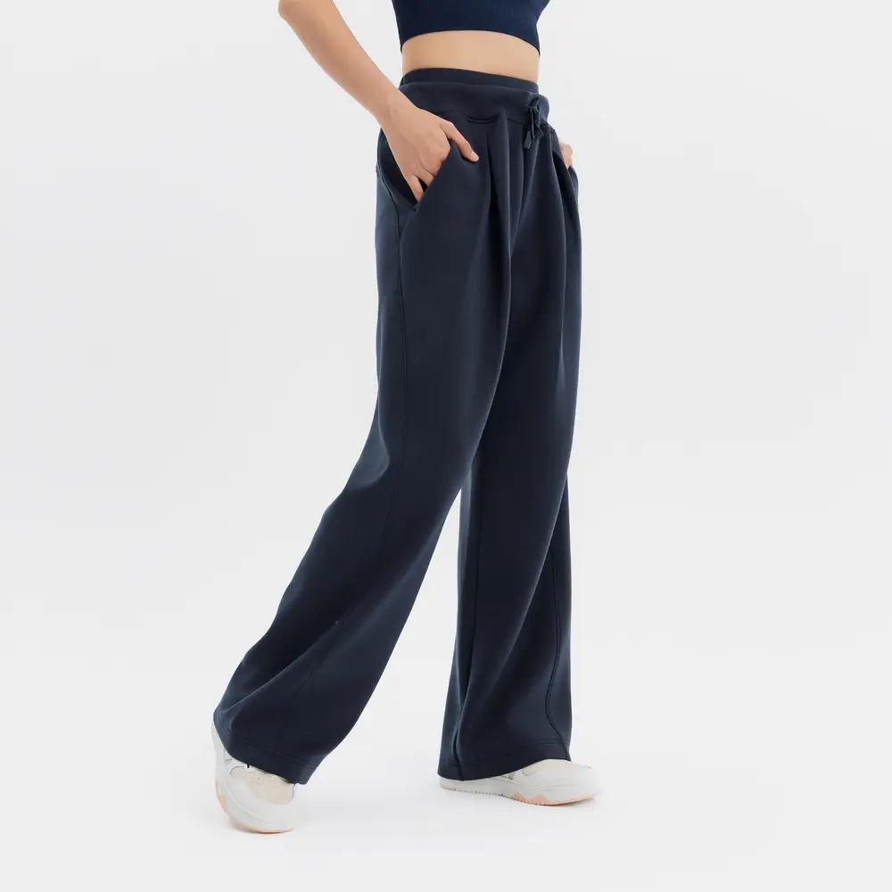 DECATHLON Multiverse Loose, Soft and Comfortable Wide-Leg Slacks Women's Graphite Grey