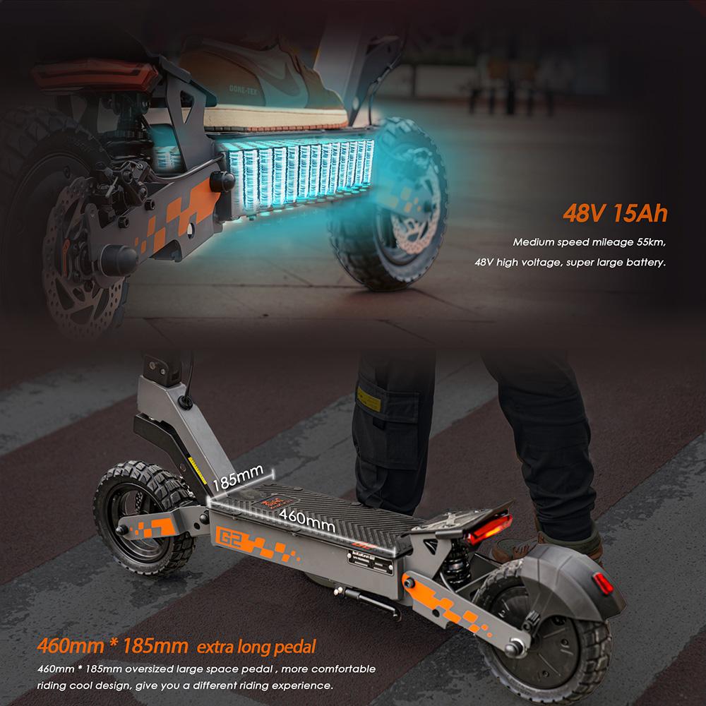 KuKirin G2 Foldable Electric Scooter 2026 New Version 800W 48V15.6Ah,45km/h Max Speed 55km Range