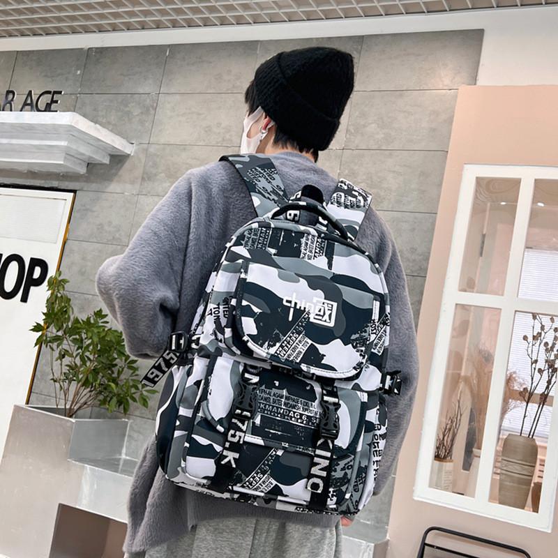 Stylish Pattern Chinese Boys Backpack With Large Storage For Activities Daily