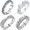 Orstarry Bague Fermée Motif Vintage en Argent Sterling S925 Pour Femmes Bague de Doigt Originale Bijoux Fête Cadeaux Fins Tendance
