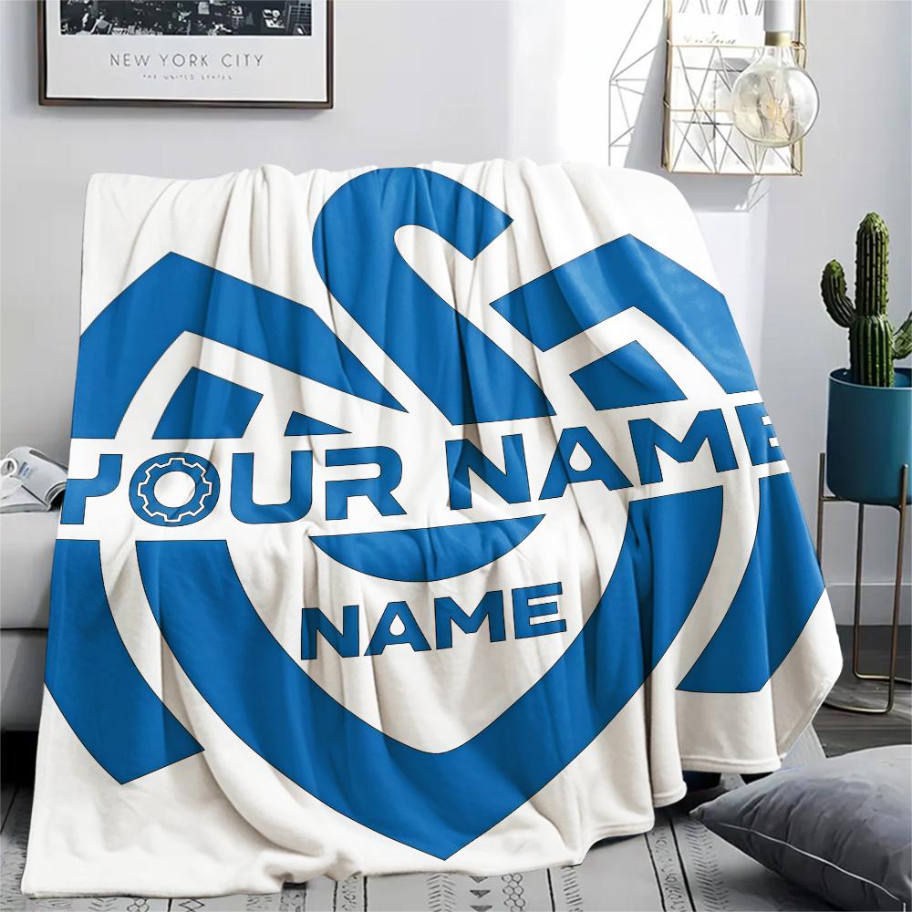 1PC Msv Duisburg Custom Name Patterned Flannel Blanket Suitable For All Seasons For Home Decor Warmth And Comfort Gifts Holiday Present